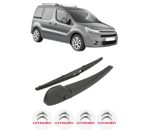 Set brat stergator spate cu lamela pentru CITROEN BERLINGO MULTISPACE (B9) din 2008-2021, pentru spate, din cauciuc siliconat rezistent, 4 stickere auto CITROEN