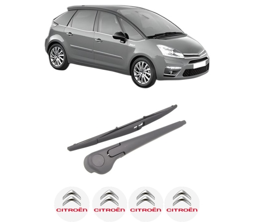 Set brat stergator spate cu lamela pentru CITROEN C4 PICASSO I MPV (UD_) din 2006-2013, pentru spate, din cauciuc siliconat rezistent, 4 stickere auto CITROEN