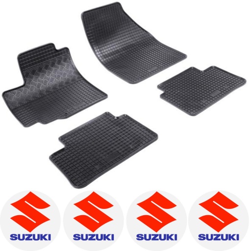 Set covorase Suzuki Alto Hatchback 03.2009 - 2015 si 4 stickere rotunde Suzuki