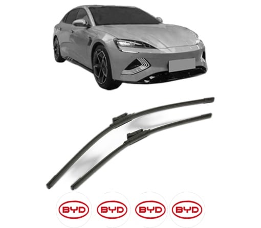 Set stergatoare BYD SEAL din 2022-2023, pentru parbriz auto, 2 bucati, Bosch Aerotwin, din cauciuc siliconat rezistent, 4 Stickere Auto BYD