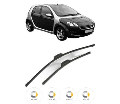 Set stergatoare SMART FORFOUR (454) din 2004-2006, pentru parbriz auto, 2 bucati, Bosch Aerotwin Retrofit, din cauciuc siliconat rezistent, 4 Stickere Auto SMART