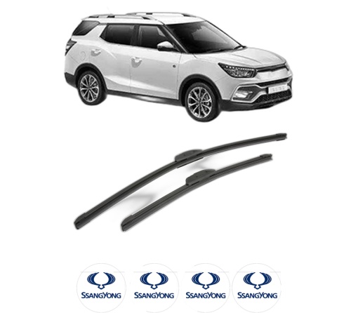 Set stergatoare SSANGYONG XLV SUV din 2016, pentru parbriz auto, 2 bucati, Bosch Aerotwin Retrofit, din cauciuc siliconat rezistent, 4 Stickere Auto SSANGYONG