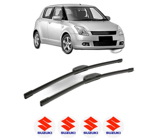 Set stergatoare SUZUKI SWIFT III (MZ, EZ) din 2005-2006, pentru parbriz auto, 2 bucati, Bosch Aerotwin Retrofit, din cauciuc siliconat rezistent, 4 Stickere Auto SUZUKI