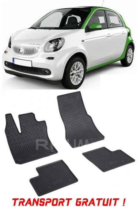 Smart Forfour II, Hatchback, fabricat din 2014 - Prezent, set covorase auto dedicate, din cauciuc 100% Premium - Transport Gratuit