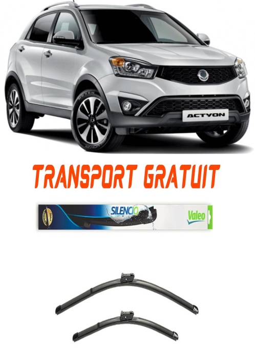 Stergatoare Ssangyong ACTyon I Set 2 stergatoare parbriz Valeo 600/475mm pentru Ssangyong ACTYON I (2005-2013) (53 cm / 47.5 cm)