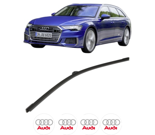 Stergator lamela spate AUDI A6 C8 Avant (4A5) din 2018, pentru luneta auto, Bosch Aerotwin, din cauciuc siliconat rezistent, 4 Stickere Auto AUDI