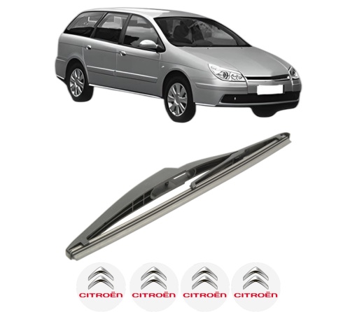 Stergator lamela spate CITROEN C5 II Break (RE_) din 2004 - 2008, pentru luneta auto, Bosch Twin, din cauciuc siliconat rezistent, 4 Stickere Auto CITROEN