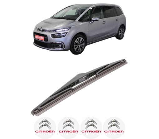 Stergator lamela spate CITROEN GRAND C4 SPACETOURER (3A_, 3E_) din 2018 - 2019, pentru luneta auto, Bosch Twin, din cauciuc siliconat rezistent, 4 Stickere Auto CITROEN