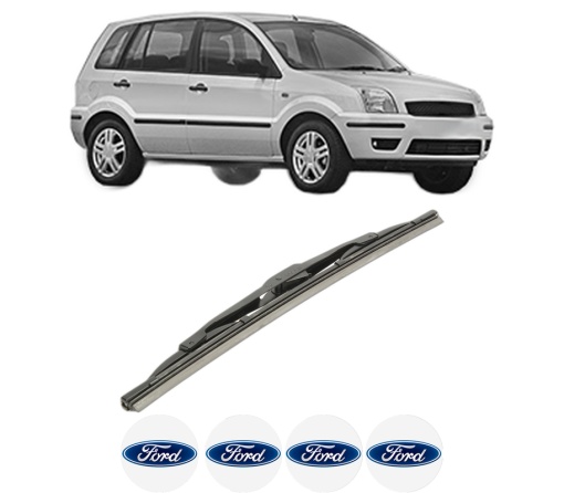 Stergator lamela spate FORD FUSION (JU_) din 2002 - 2012, pentru luneta auto, Bosch Twin, din cauciuc siliconat rezistent, 4 Stickere Auto FORD