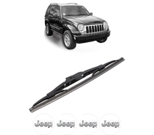 Stergator lamela spate JEEP CHEROKEE (KJ) din 2001 - 2008, pentru luneta auto, Bosch Twin, din cauciuc siliconat rezistent, 4 Stickere Auto JEEP