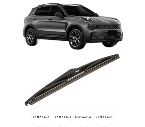 Stergator lamela spate LYNK & CO 01 din 1973 - 2020, pentru luneta auto, Bosch Twin, din cauciuc siliconat rezistent, 4 Stickere Auto LYNK & CO