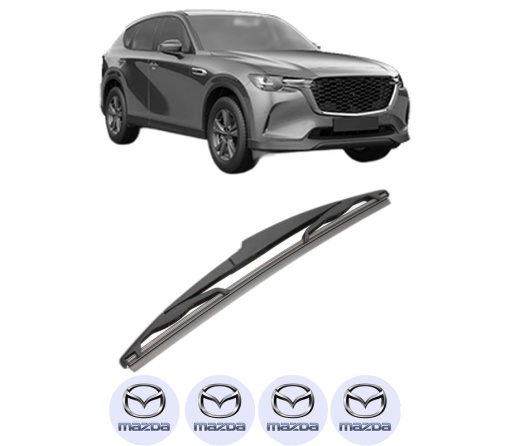 Stergator lamela spate MAZDA CX-60 (KH_) din 2022, pentru luneta auto, Valeo Silencio, din cauciuc siliconat rezistent, 4 Stickere Auto MAZDA