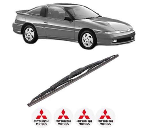 Stergator lamela spate MITSUBISHI ECLIPSE I (D2_A) din 1991 - 1995, pentru luneta auto, Bosch Twin, din cauciuc siliconat rezistent, 4 Stickere Auto MITSUBISHI