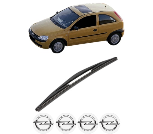 Stergator lamela spate OPEL CORSA C (X01) din 2000 - 2009, pentru luneta auto, Valeo Silencio, din cauciuc siliconat rezistent, 4 Stickere Auto OPEL