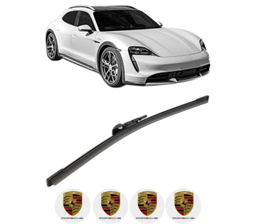 Stergator lamela spate PORSCHE TAYCAN Cross Turismo (Y1B) din 2020 - 2023, pentru luneta auto, Bosch Aerotwin, din cauciuc siliconat rezistent, 4 Stickere Auto PORSCHE