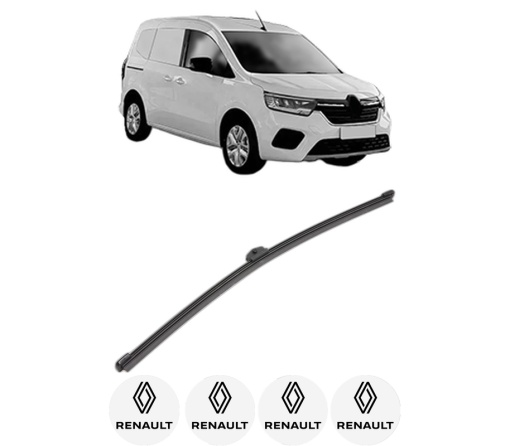 Stergator lamela spate RENAULT KANGOO III MPV din 2021, pentru luneta auto, Valeo Silencio Xtrm, din cauciuc siliconat rezistent, 4 Stickere Auto RENAULT