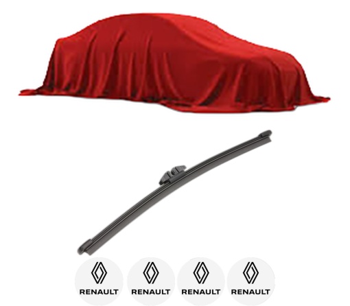 Stergator lamela spate RENAULT SCENIC E-TECH PHASE I din 2023, pentru luneta auto, Valeo Silencio, din cauciuc siliconat rezistent, 4 Stickere Auto RENAULT