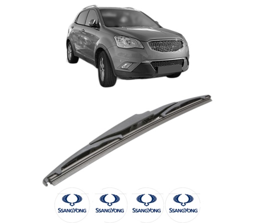 Stergator lamela spate SSANGYONG KORANDO VAN din 2015, pentru luneta auto, Bosch Twin, din cauciuc siliconat rezistent, 4 Stickere Auto SSANGYONG