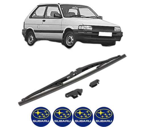 Stergator lamela spate SUBARU JUSTY II (JMA, MS) din 1995 - 2003, pentru luneta auto, Valeo Silencio, din cauciuc siliconat rezistent, 4 Stickere Auto SUBARU