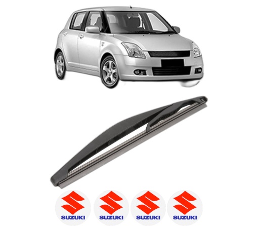 Stergator lamela spate SUZUKI SWIFT III (MZ, EZ) din 2005 - 2015, pentru luneta auto, Valeo Silencio, din cauciuc siliconat rezistent, 4 Stickere Auto SUZUKI