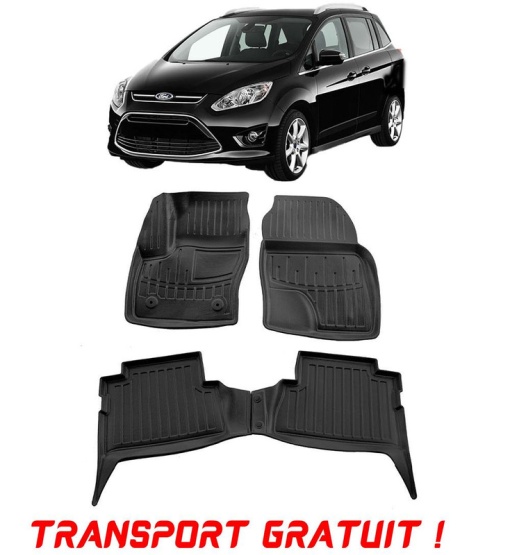 Ford C-Max (Exceptie Hybrid) (2010-2019) Set covorase auto cauciuc G.Modern Line 3D transport gratuit