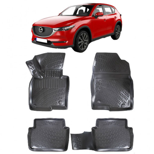 Mazda CX-5 II 2017- Set 4 covorase auto din cauciuc tip tavita premium line 3D