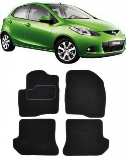 Mazda Mazda 2 Set covorase auto din mocheta premium, dedicate pentru Mazda Mazda 2 Sedan fabricat intre 2003-2007, calitate extra