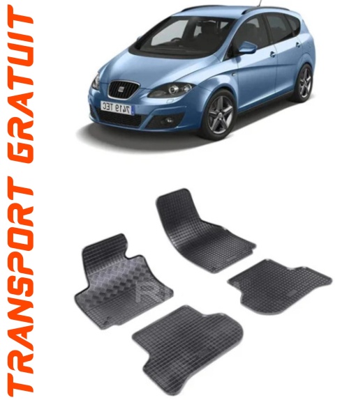 Seat Altea Xl Freetrack, Hatchback, fabricat din 07.2006 - 08.2015, set covorase auto dedicate, din cauciuc 100% Premium