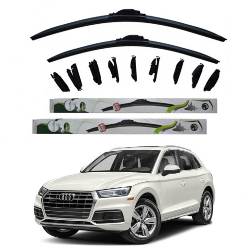 Set 2 stergatoare Kontakt Multi Adapter 60 cm/50 cm compatibile cu Audi Q5 (Fyb, Fyg) din 2016-2020 (60 cm/50 cm)