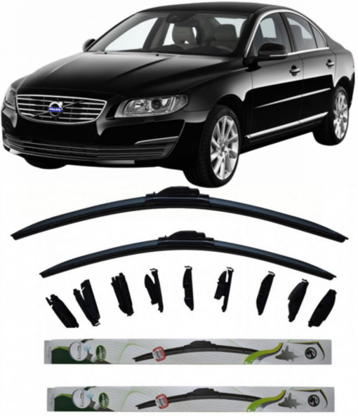 Set 2 stergatoare Kontakt Multi Adapter 65 cm/50 cm compatibile cu Volvo S80 Ii (124) din 2006-2016 (65 cm/50 cm)
