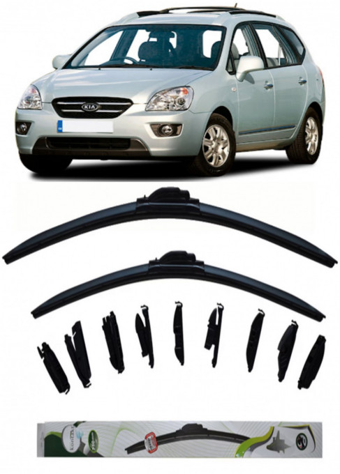 Set 2 stergatoare Multi Adapter 60/48 cm compatibile cu Kia Carens 2 II(2002-2006) (60 cm/45 cm)