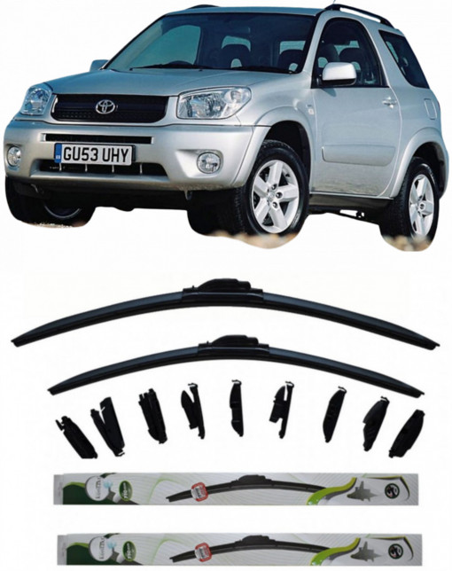 Set 2 stergatoare Multi Adapter 60/48 cm compatibile cu Toyota Rav4 3 III(2005) (60 cm/40 cm)