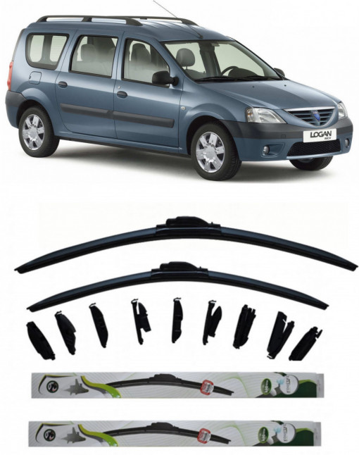 Set 2 stergatoare MultiAdapter 50cm/50cm compatibile cu Dacia LOGAN MCV (KS_) (2007-2013) (50 cm/50 cm)