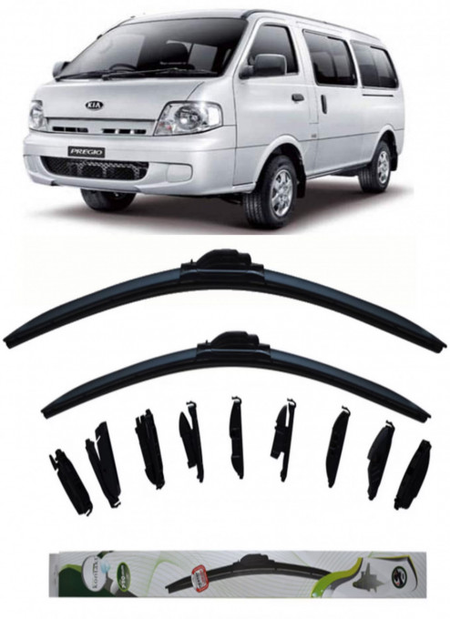 Set 2 stergatoare MultiAdapter 53cm/45cm compatibile cu Kia PREGIO Van (TB) (1997) (53 cm/45 cm)