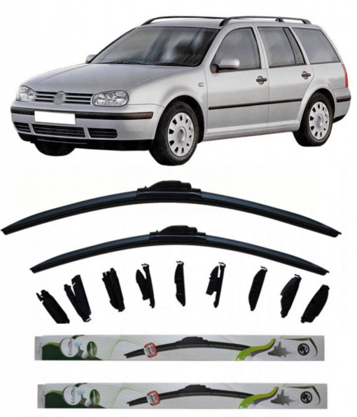 Set 2 stergatoare MultiAdapter 53cm/48cm compatibile cu Volkswagen GOLF IV Variant (1J5) (1999-2006) (53 cm/48 cm)