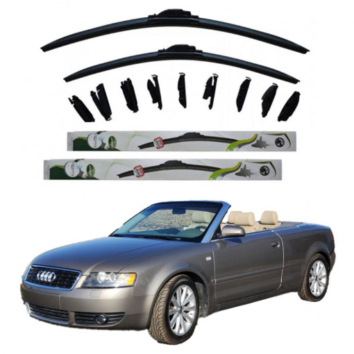 Set 2 stergatoare MultiAdapter 55cm/55cm compatibile cu Audi A4 B6 Convertible (8H7) (2002-2005) (55 cm/55 cm)