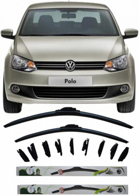 Set 2 stergatoare MultiAdapter 60cm/40cm compatibile cu Volkswagen POLO V Saloon (602, 604, 612, 614) (2010) (60 cm/40 cm)