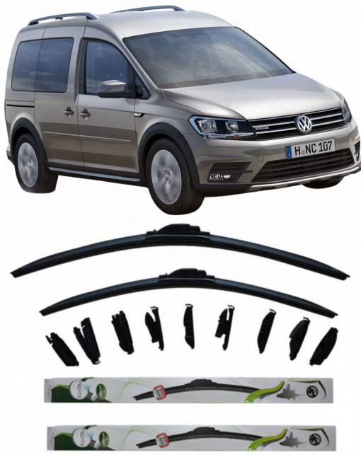 Set 2 stergatoare MultiAdapter 60cm/45cm compatibile cu Volkswagen CADDY ALLTRACK MPV (SAB) (2015-2017) (60 cm/45 cm)
