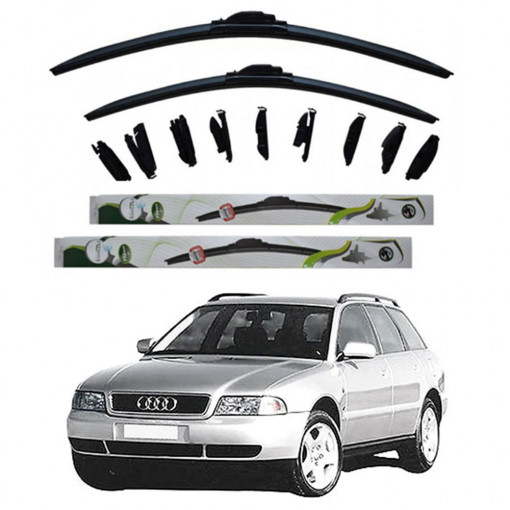 Set 2 stergatoare MultiAdapter cm/cm compatibile cu Audi A4 (B5) (1994 - 2001) (53 cm/53 cm)