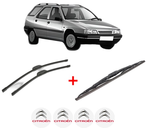 Set 3 stergatoare CITROEN XANTIA Break (X1_, X2_) din 1995 - 2003, pentru parbriz si luneta fata si spate auto, Bosch Twin, din cauciuc siliconat rezistent, 4 Stickere Auto CITROEN
