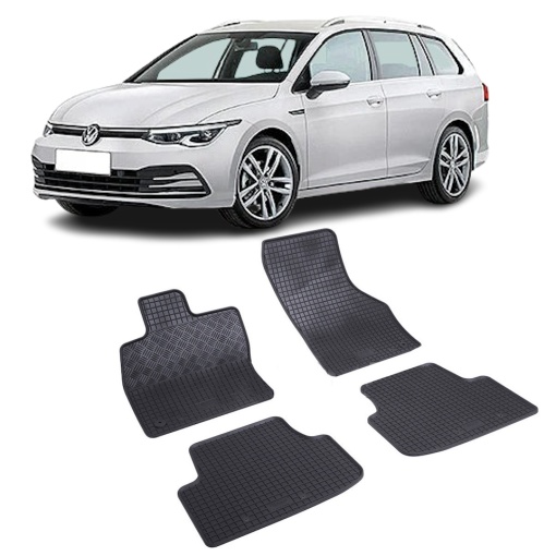 Set 4 covorase Volkswagen Golf Viii Variant 2021-prezent, din cauciuc 100%, compatibile cu autoturismul Volkswagen Golf