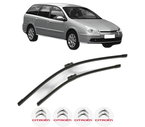 Set stergatoare CITROEN C5 II Break (RE_) din 2004-2008, pentru parbriz auto, 2 bucati, Bosch Aerotwin, din cauciuc siliconat rezistent, 4 Stickere Auto CITROEN