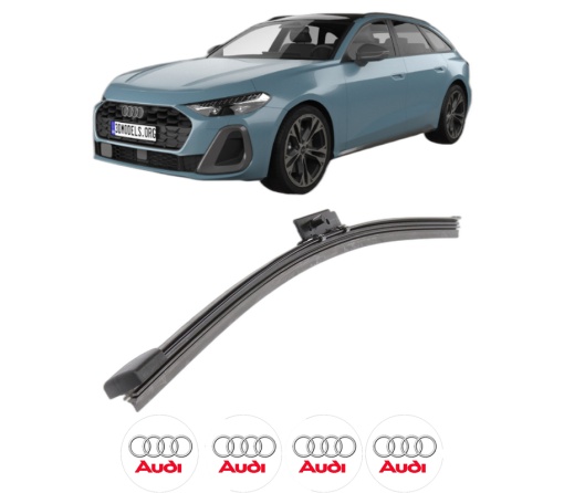 Stergator lamela spate AUDI A5 Avant (FU5) din 2024, pentru luneta auto, Bosch Aerotwin, din cauciuc siliconat rezistent, 4 Stickere Auto AUDI