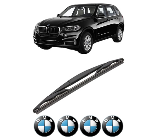 Stergator lamela spate BMW Seria X5 (F15, F85) din 2013 - 2018, pentru luneta auto, Valeo Silencio, din cauciuc siliconat rezistent, 4 Stickere Auto BMW