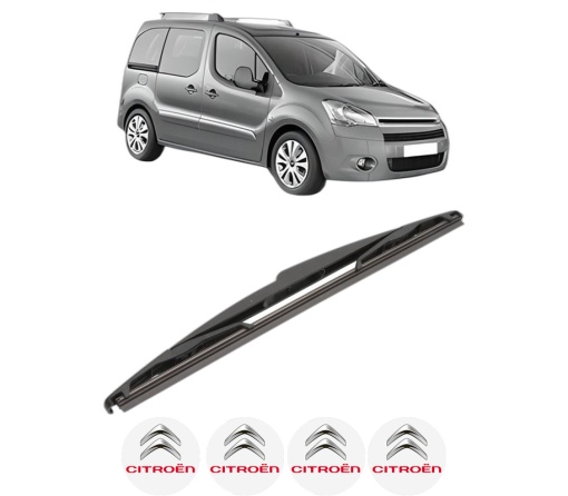 Stergator lamela spate CITROEN BERLINGO MULTISPACE (B9) din 2008 - 2021, pentru luneta auto, Valeo Silencio, din cauciuc siliconat rezistent, 4 Stickere Auto CITROEN