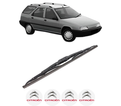Stergator lamela spate CITROEN ZX Break (N2) din 1993 - 1998, pentru luneta auto, Bosch Twin, din cauciuc siliconat rezistent, 4 Stickere Auto CITROEN