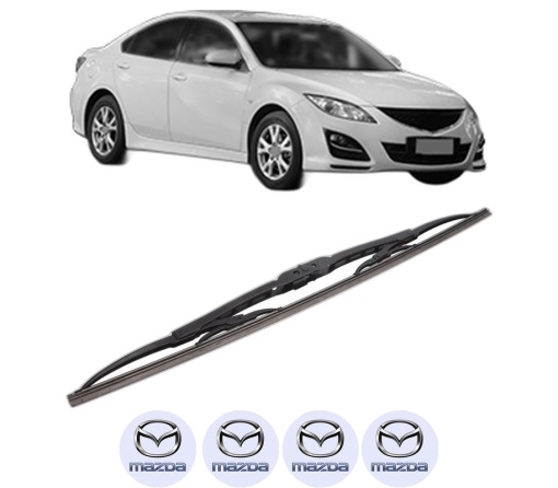 Stergator lamela spate MAZDA 6 Hatchback (GH) din 2007 - 2013, pentru luneta auto, Bosch Twin, din cauciuc siliconat rezistent, 4 Stickere Auto MAZDA