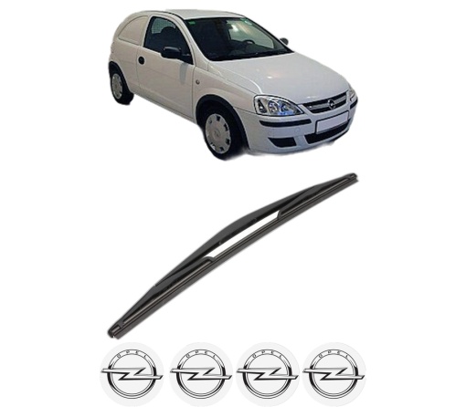 Stergator lamela spate OPEL CORSA C Hatchback Van (X01) din 2000 - 2012, pentru luneta auto, Valeo Silencio, din cauciuc siliconat rezistent, 4 Stickere Auto OPEL