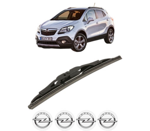 Stergator lamela spate OPEL MOKKA / MOKKA X (J13) din 2012 - 2019, pentru luneta auto, Bosch Twin, din cauciuc siliconat rezistent, 4 Stickere Auto OPEL
