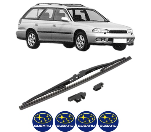 Stergator lamela spate SUBARU LEGACY II Estate (BG) din 1994 - 1998, pentru luneta auto, Valeo Silencio, din cauciuc siliconat rezistent, 4 Stickere Auto SUBARU